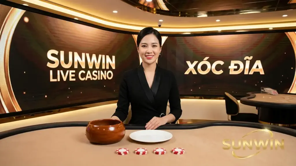 Giao diện bàn cược Xóc đĩa Live tại Sunwin với Dealer người thật và các cửa cược rõ ràng