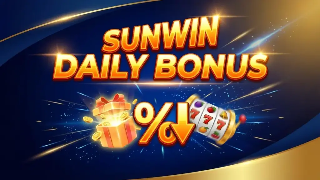 Giao diện nhận thưởng nạp lại hằng ngày tại Sunwin, hiển thị rõ tỷ lệ thưởng và số tiền nhận được.
