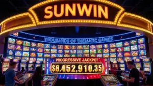 Giao diện sảnh game Nổ hũ Sunwin với hàng trăm trò chơi đa dạng chủ đề